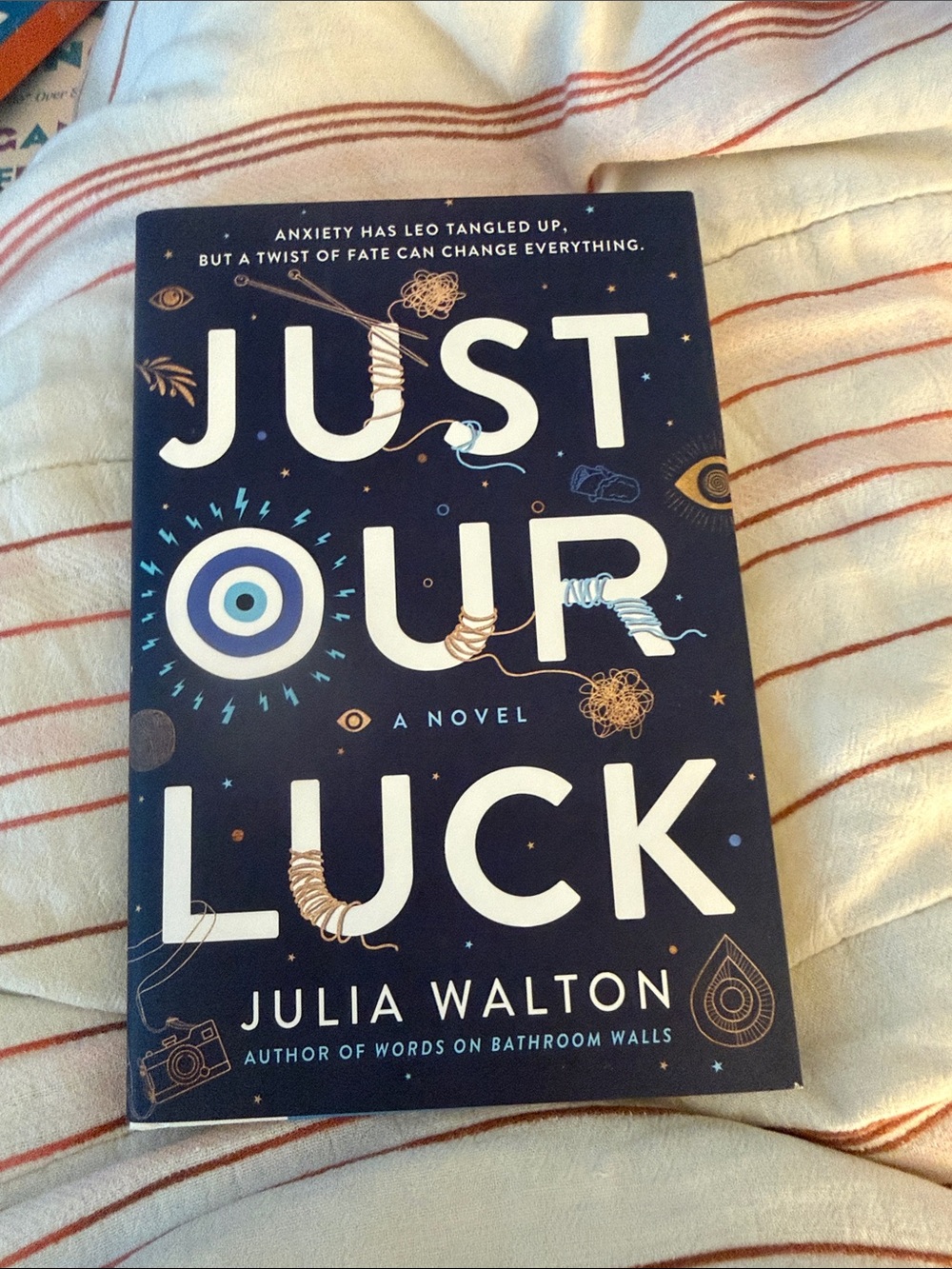 Just Our Luck by Julia Walton - Navy Blue Cover